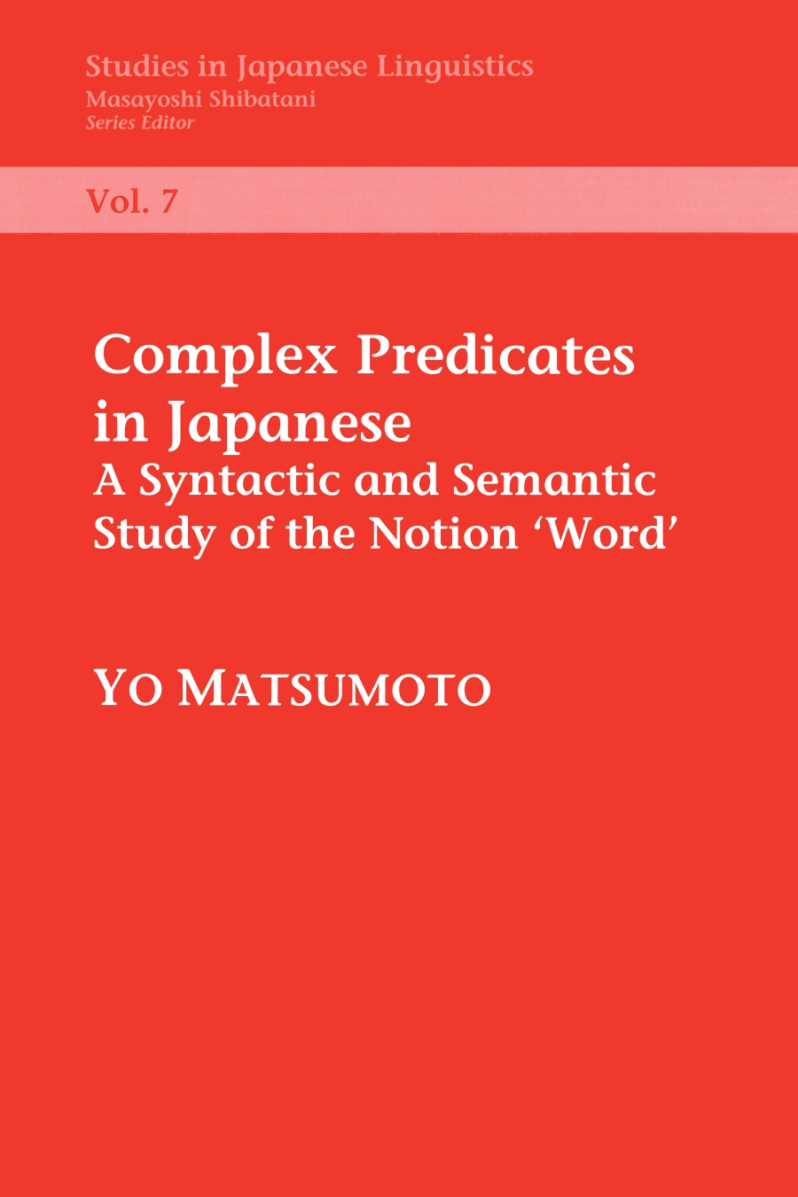 Complex Predicates in Japanese